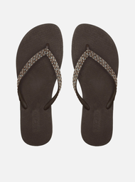 Chinelo De Dedo Marrom Arezzo Brizza
