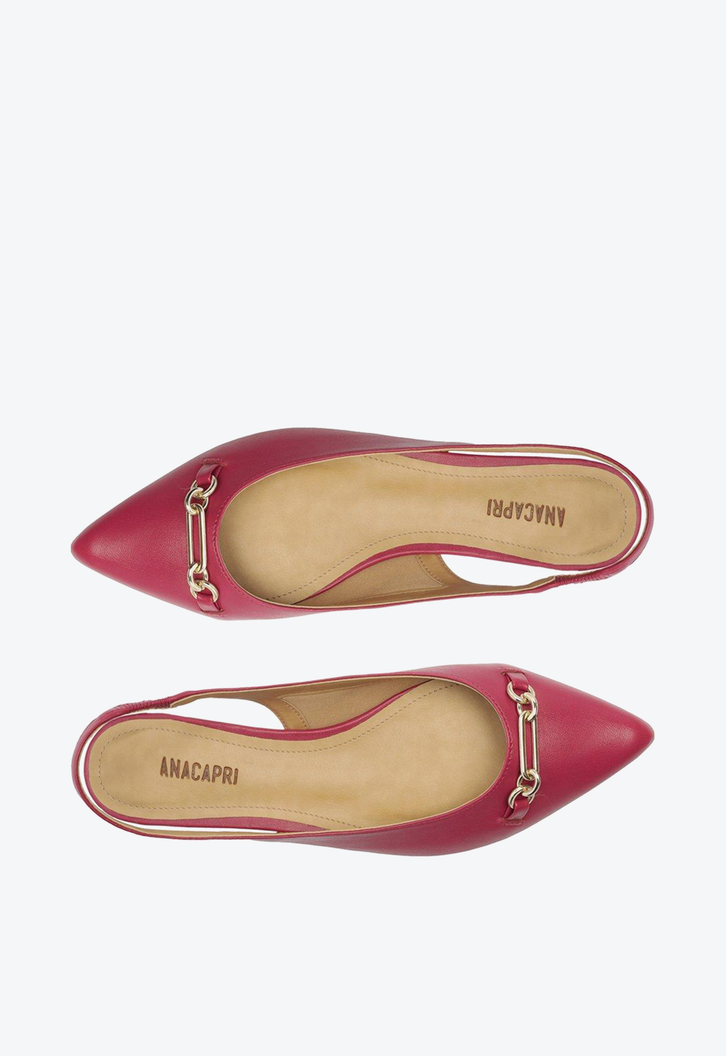 Sapatilha Rosa Anacapri Slingback Bico Fino Classy