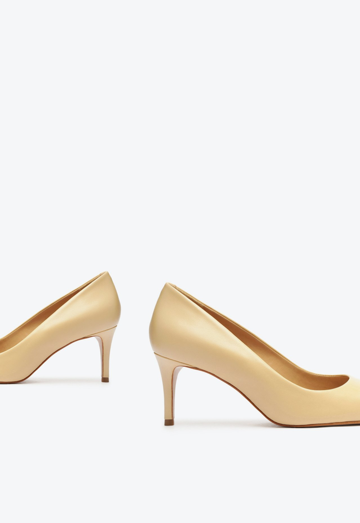 Scarpin New Carry Over I Couro Bege