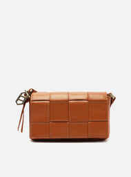 Bolsa Tiracolo Marrom Arezzo Couro Pequena Tressê