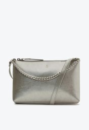 Bolsa Tiracolo Metalizada Anacapri Lisa Corrente Média