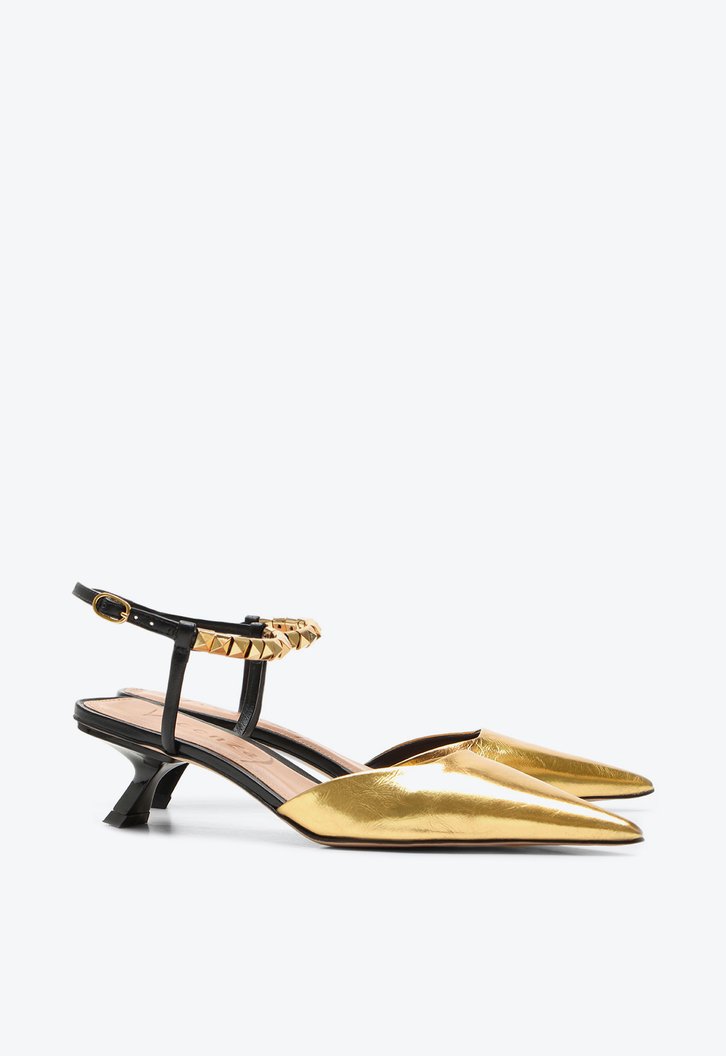 Slingback Dourado Vicenza Servia