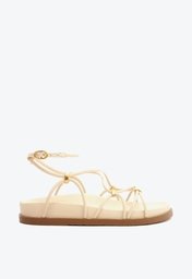 Sandália Rasteira Off-White Arezzo Tiras Elos