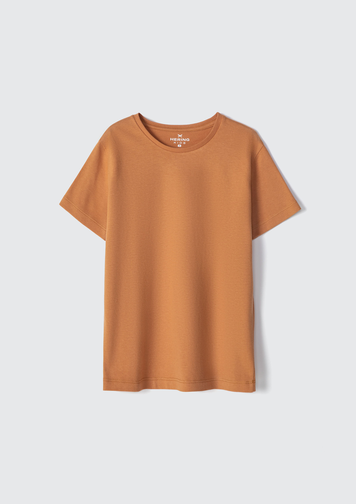 Camiseta Marrom Hering Básica Manga Curta Slim