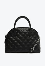Bolsa Tote Preta Anacapri Matelassê Grande