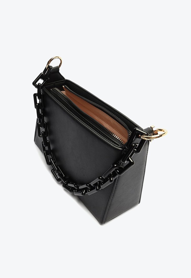 Bolsa Tiracolo Preta Arezzo Pequena Corrente Extra