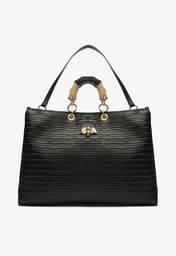 Bolsa Shopping Preta Schutz Believe Grande Couro