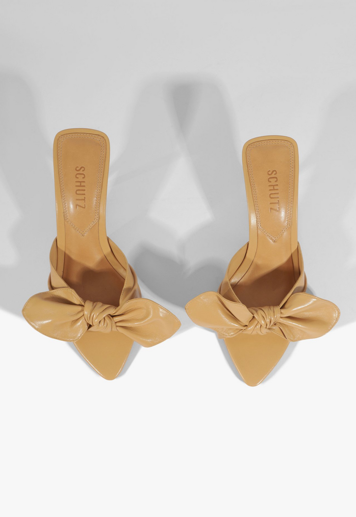 Mule couro marrom | ZZ MALL