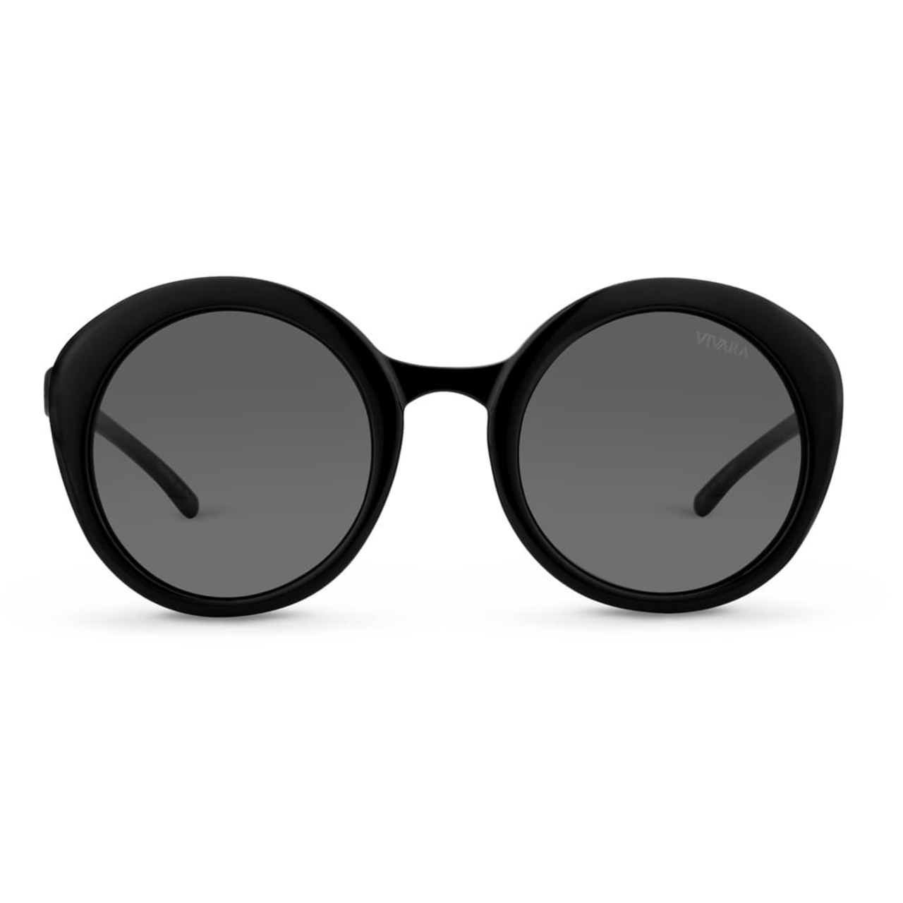 Óculos de Sol Vivara Preto Redondo em Acetato | ZZ MALL