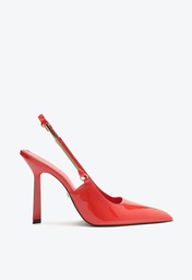 Sapato Scarpin Vermelho Schutz Slingback Salto Alto Verniz