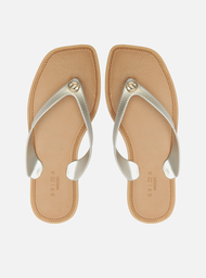 Chinelo de Dedo Prata Tira V Brizza
