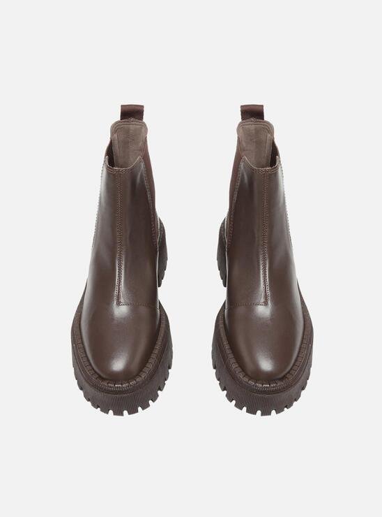 BOTA MARROM ESCURO AREZZO TRATORADA