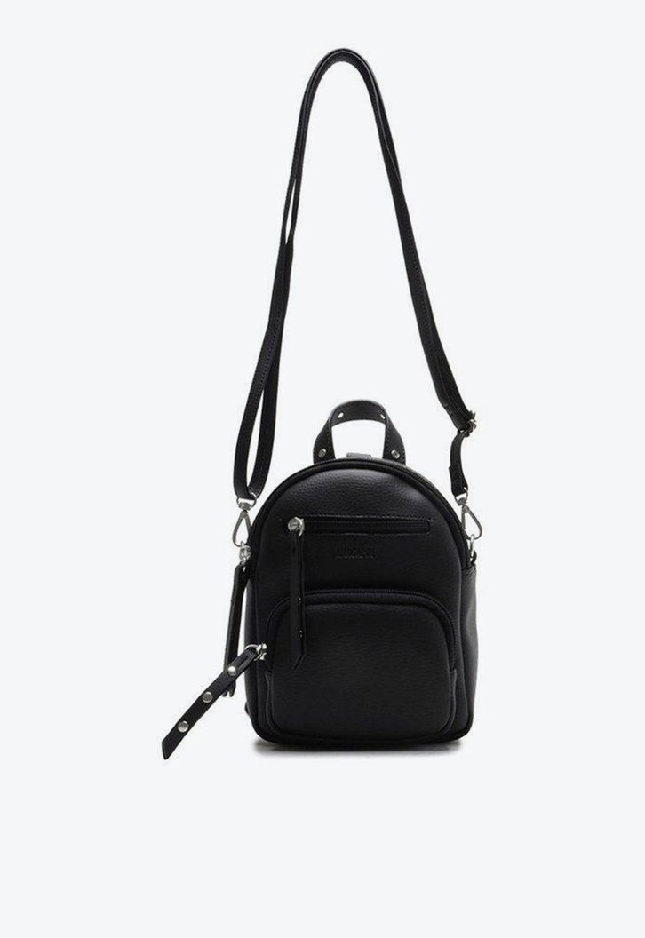 Mini Mochila Preta Zíper