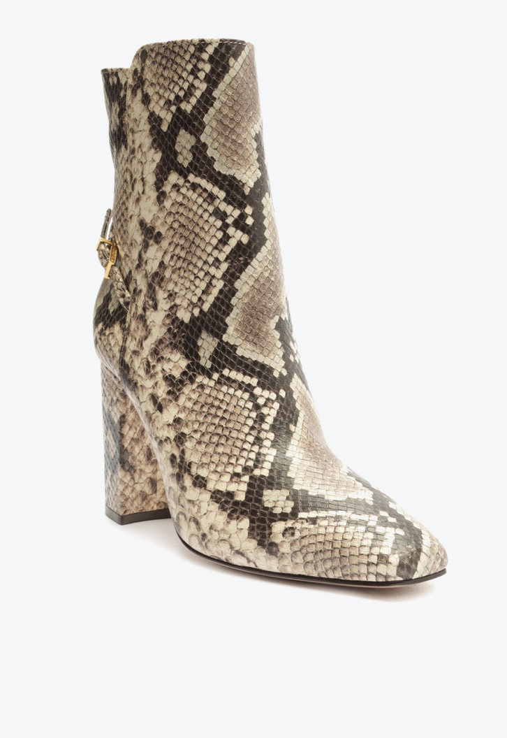 Bota Salto Bloco Christine Animal Print