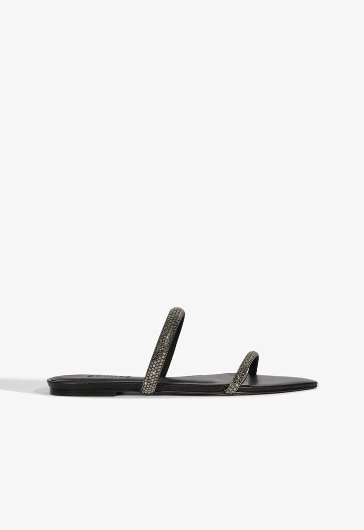 Rasteira Couro Preto