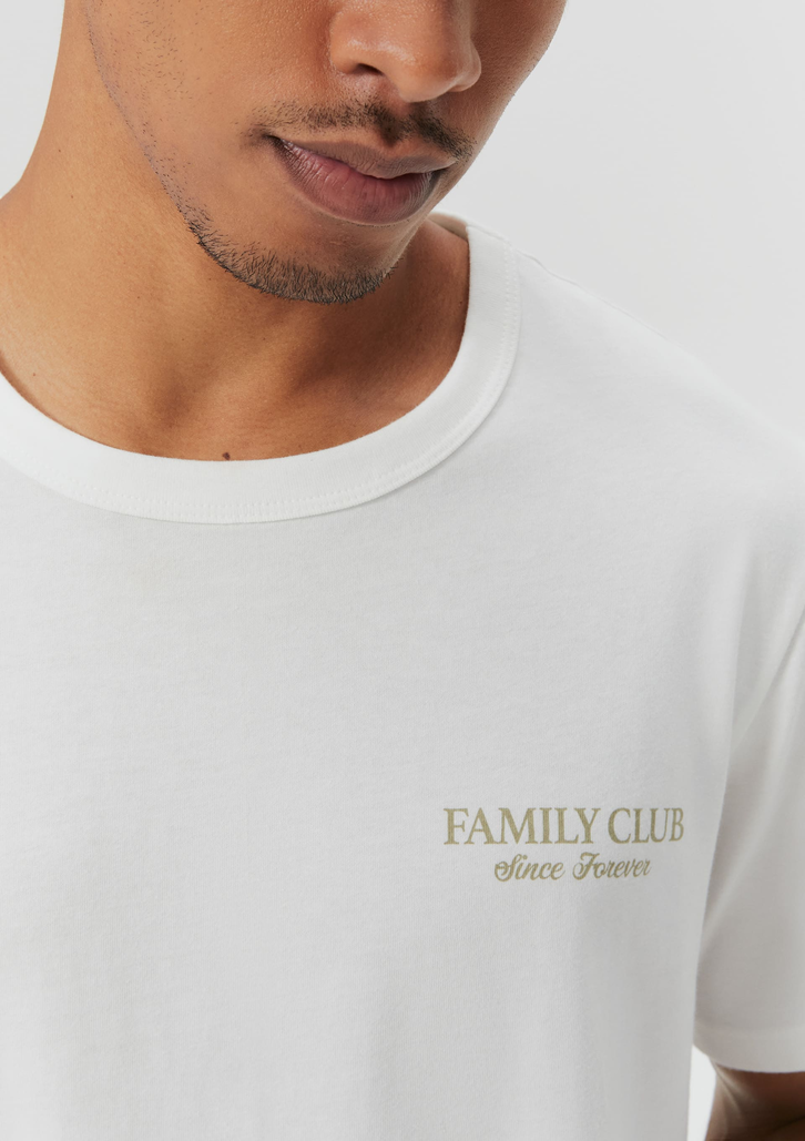 Pijama Curto Off-White Hering Masculino Com Estampa Família