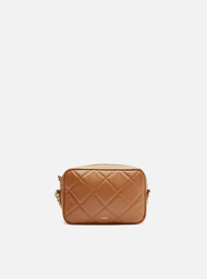 Bolsa Tiracolo Marrom Arezzo Couro Matelassê Pequena