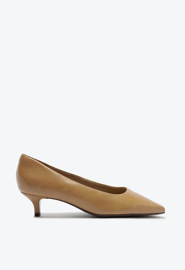 Scarpin Salto Fino Bege