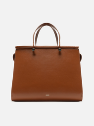 Bolsa Shopping Marrom Arezzo Couro Fontana Grande