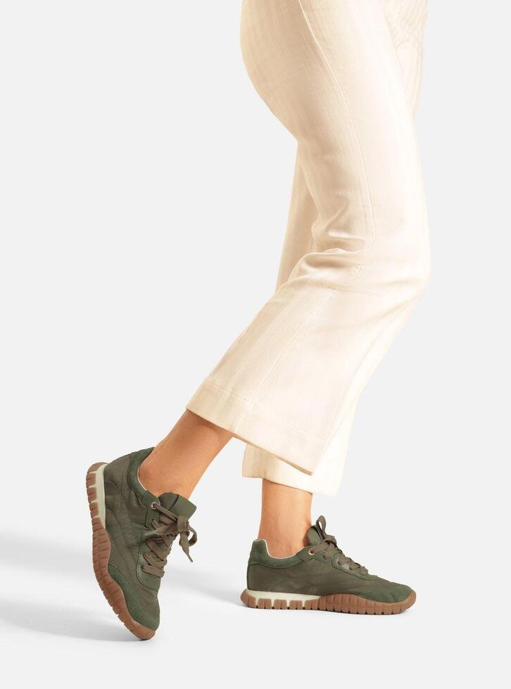 Tênis Verde Suede Mix Sola Emborrachada