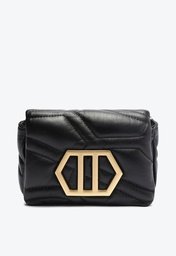 Bolsa Tiracolo Preta Arezzo Couro Emma Pequena