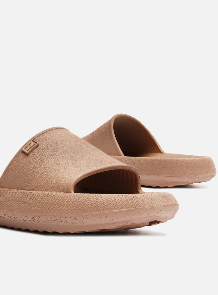 Sandália Slide Marrom Flatform Brizza