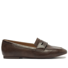 Mocassim Madri Bico Quadrado Marrom