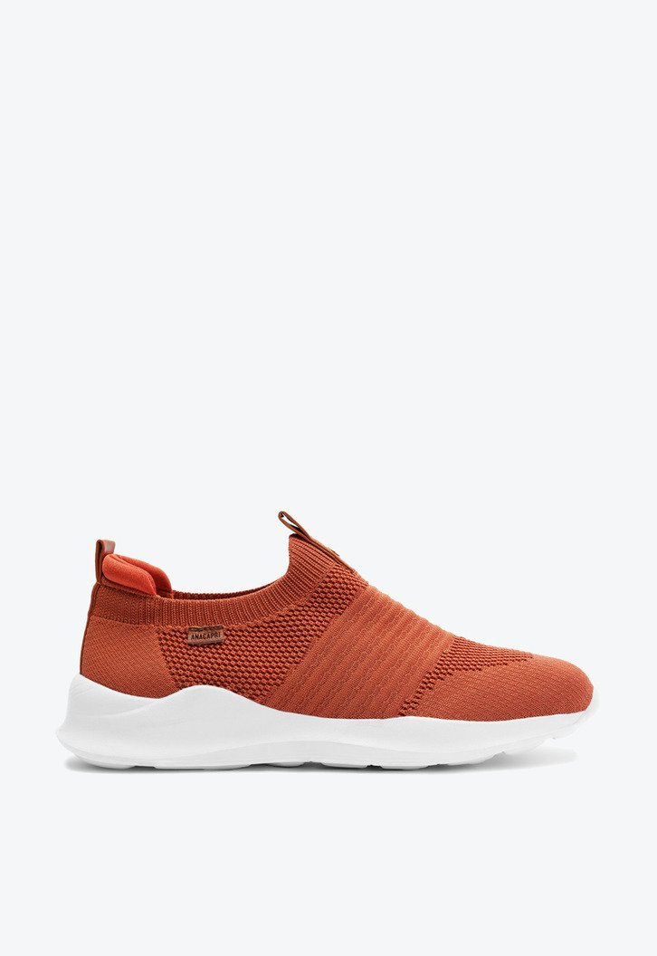 Tênis Slip On Streech Jogging Knit Laranja