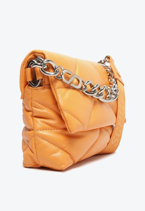 BOLSA TIRACOLO LARANJA SCHUTZ PEQUENA BARBARA COURO CORRENTE
