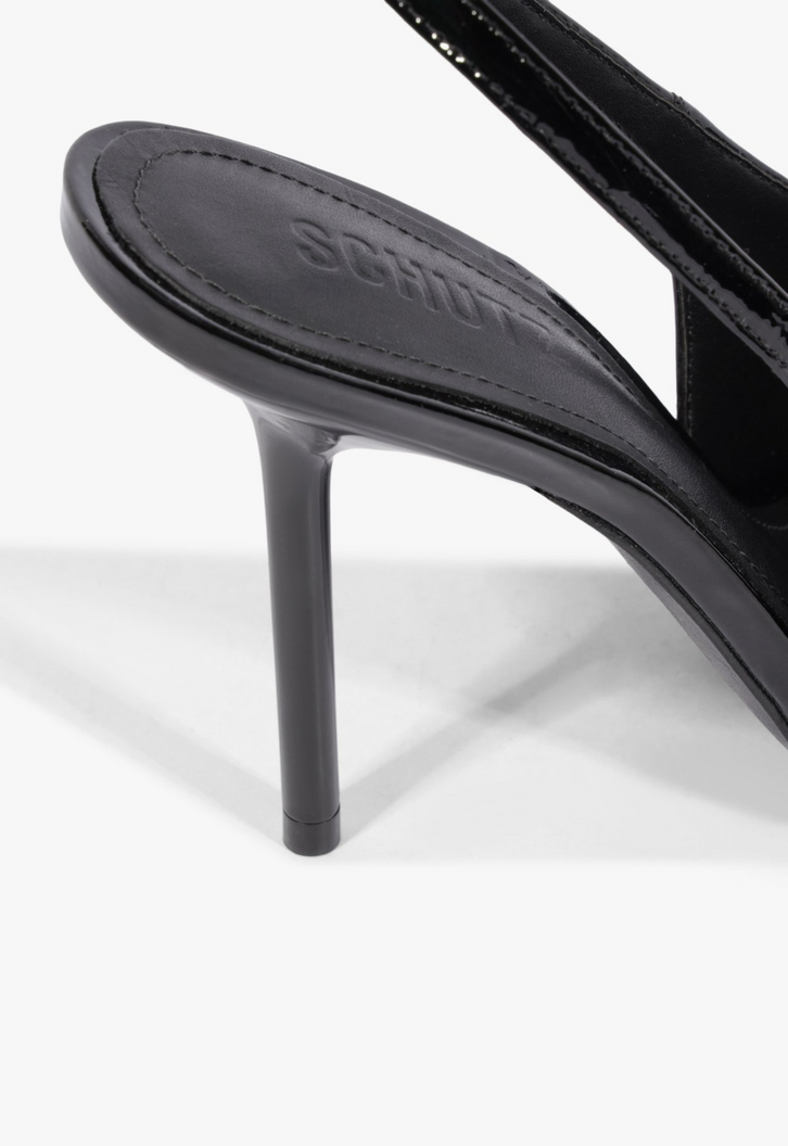 Scarpin Schutz Slingback Lucy Couro Preto | ZZ MALL