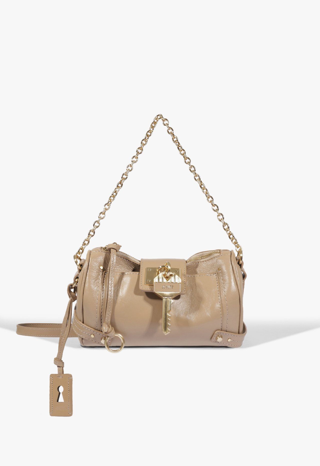 Bolsa Tiracolo The Secret Couro Bege | ZZ MALL