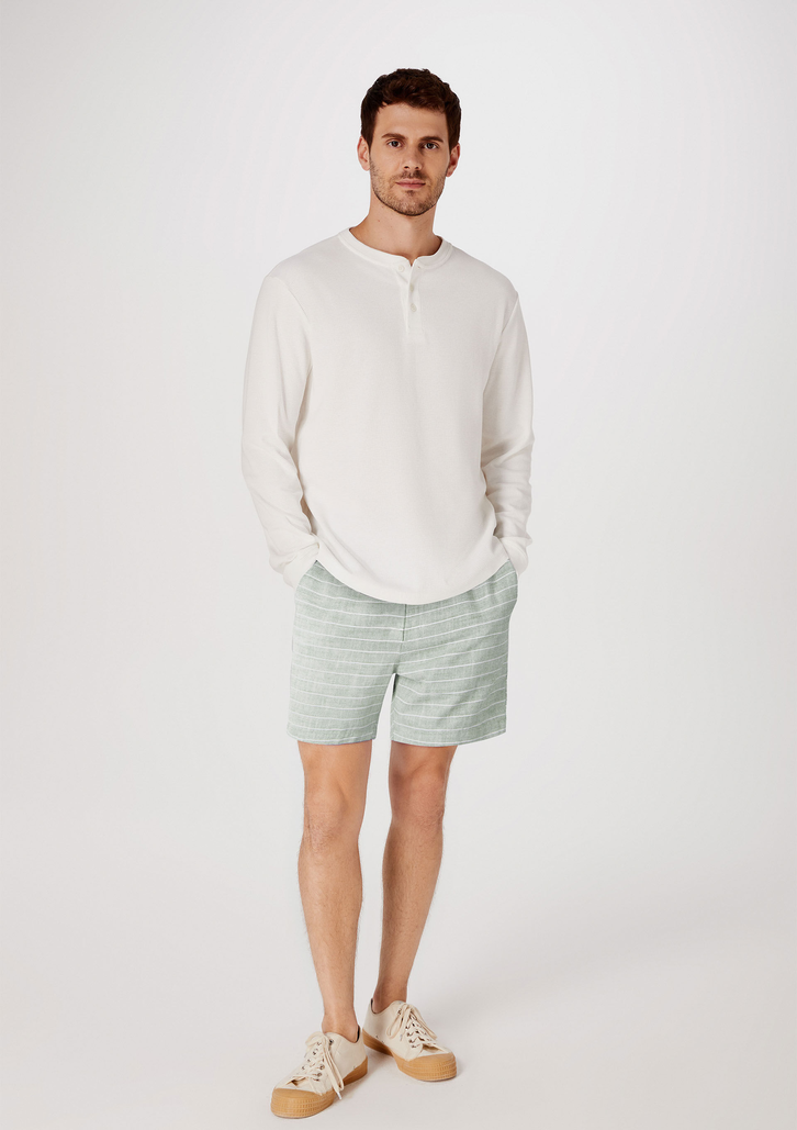 Bermuda Masculina Verde Claro Hering Jogger Rústica Listrada