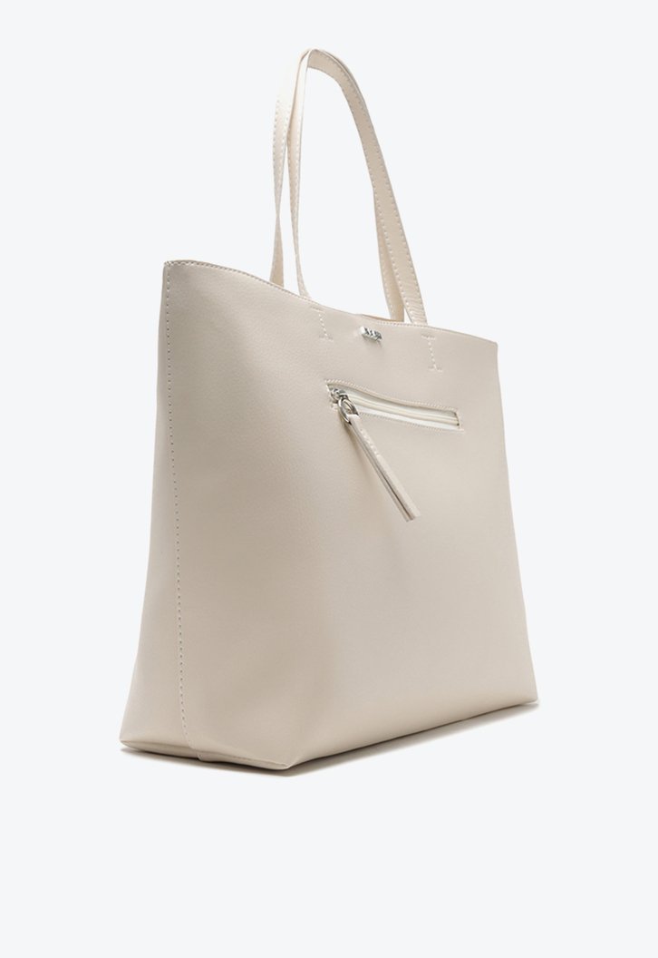 Bolsa Shopping Nude Zíper Grande