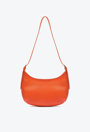 Bolsa Laranja Schutz Shoulder Alícia Couro Snake | ZZ MALL