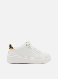 Tênis Flatform Branco Animal Print Arezzo Zz Astral