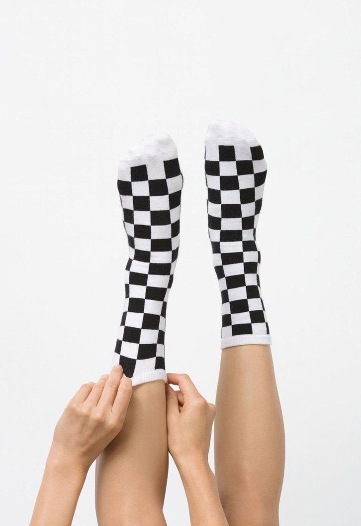 Meia Vans Ticker Sock 36/39 Black Checkerboard