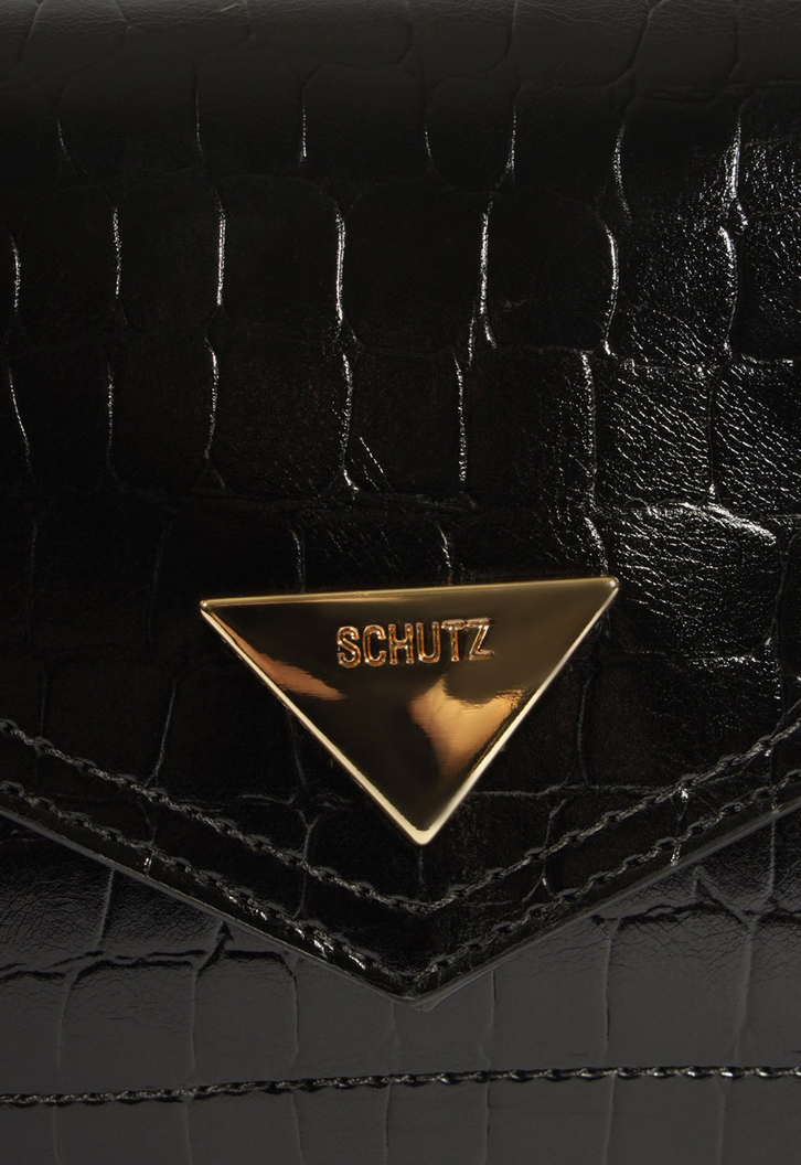 Bolsa Tiracolo Liese Pequena Croco Preto | ZZ MALL