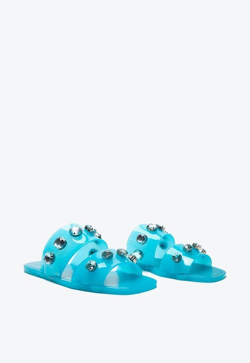 SANDÁLIA RASTEIRA AZUL SCHUTZ JELLYS STUDS