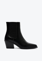 Bota Salto Bloco Chelsea Preta | ZZ MALL