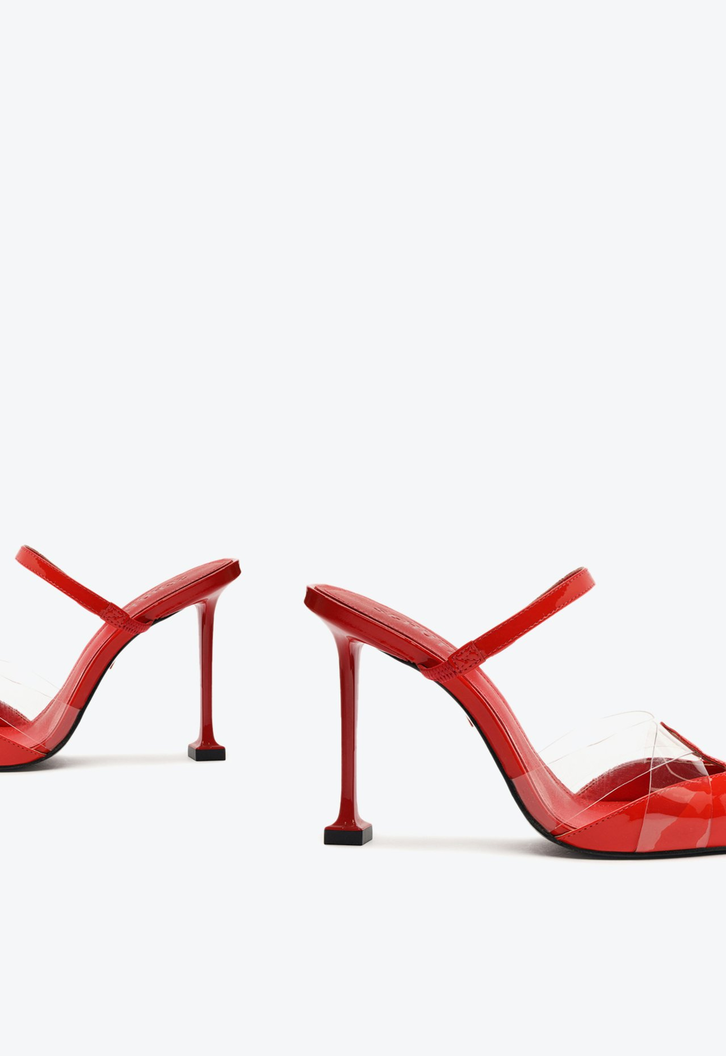 新品46200円sugar hillType502FadedDenimPants Scarpin Mule Schutz Salto Alto Vinil Vermelho | ZZ MALL