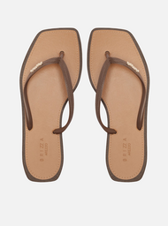 Chinelo de Dedo Marrom Recouro Square