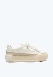 Tênis Flatform Branco Marfim Arezzo Amarração