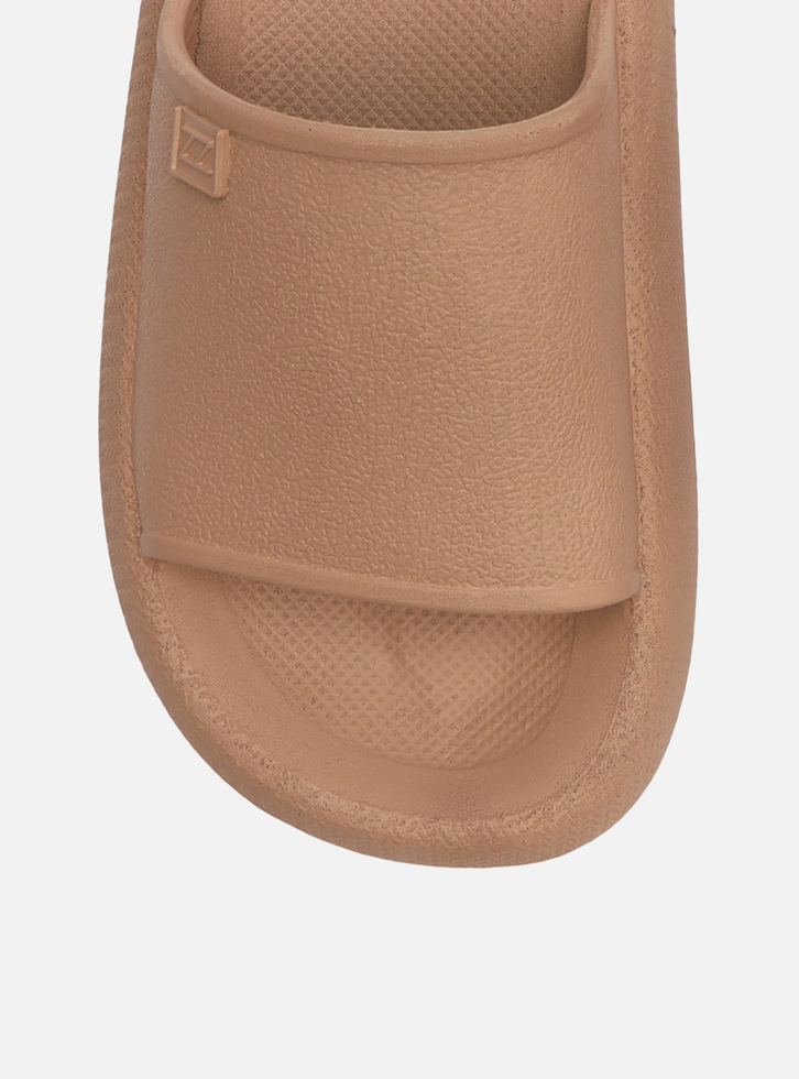 Sandália Slide Marrom Flatform Brizza