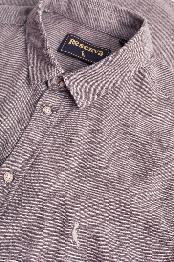 Camisa Bege Reserva Ml Flanela Camp
