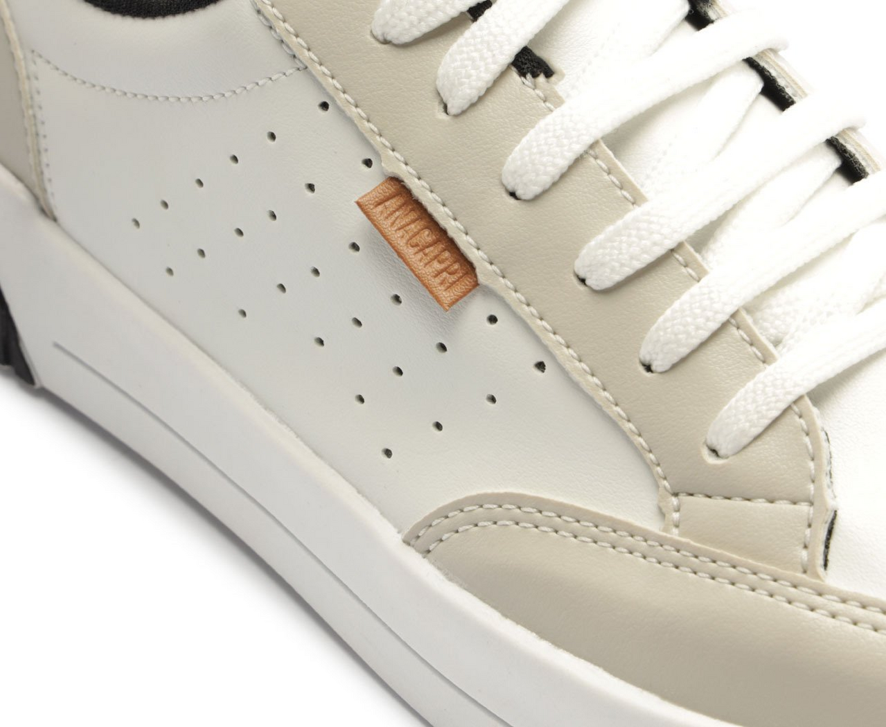 Tênis Sola Urban Furinhos Branco e Preto | ZZ MALL