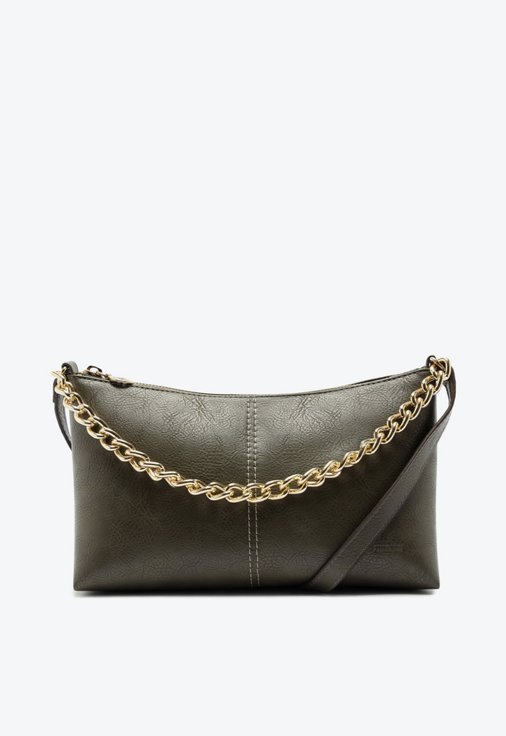 Bolsa Tiracolo Média Detalhe Corrente Verde
