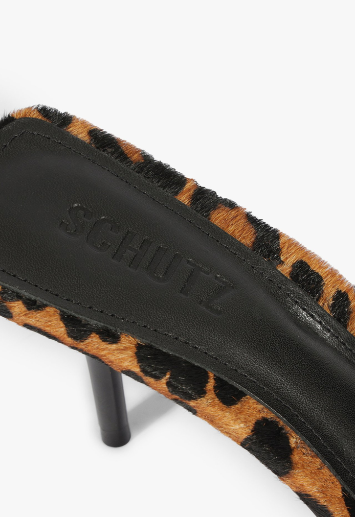 Tamanco Elodie Couro Animal Print