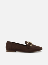 Mocassim Vermelho Nobuck Bico Quadrado Elos | ZZ MALL