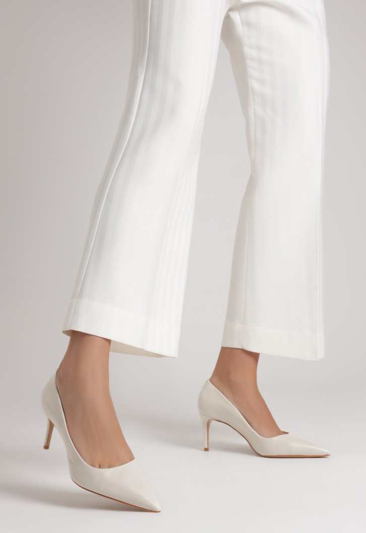 Scarpin Couro Cinza