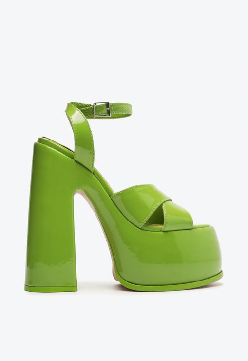 Sandália Meia Pata Pattie Verniz Verde
